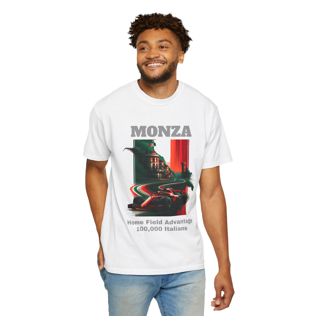 Monza Grand Prix T-Shirt | Home Field Advantage - 100,000 Italians | Heavy-Weight Classic Tee (Unisex Fit)