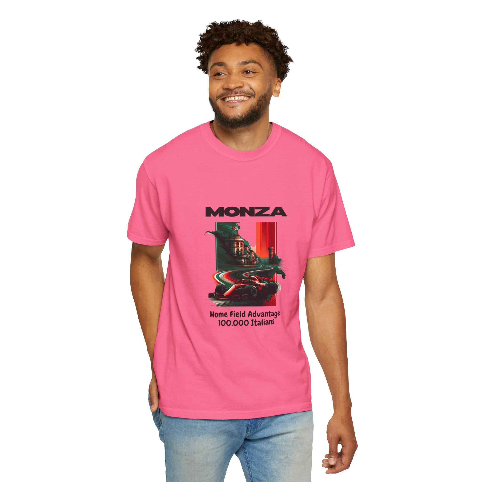 Monza Vintage Racing T-Shirt — "Home Field Advantage" Italian Circuit Tee - Multicolor