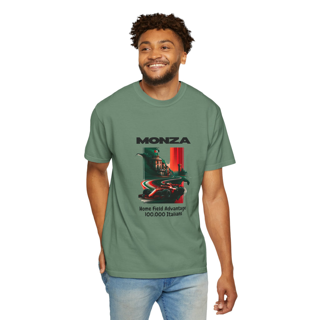Monza Vintage Racing T-Shirt — "Home Field Advantage" Italian Circuit Tee - Multicolor