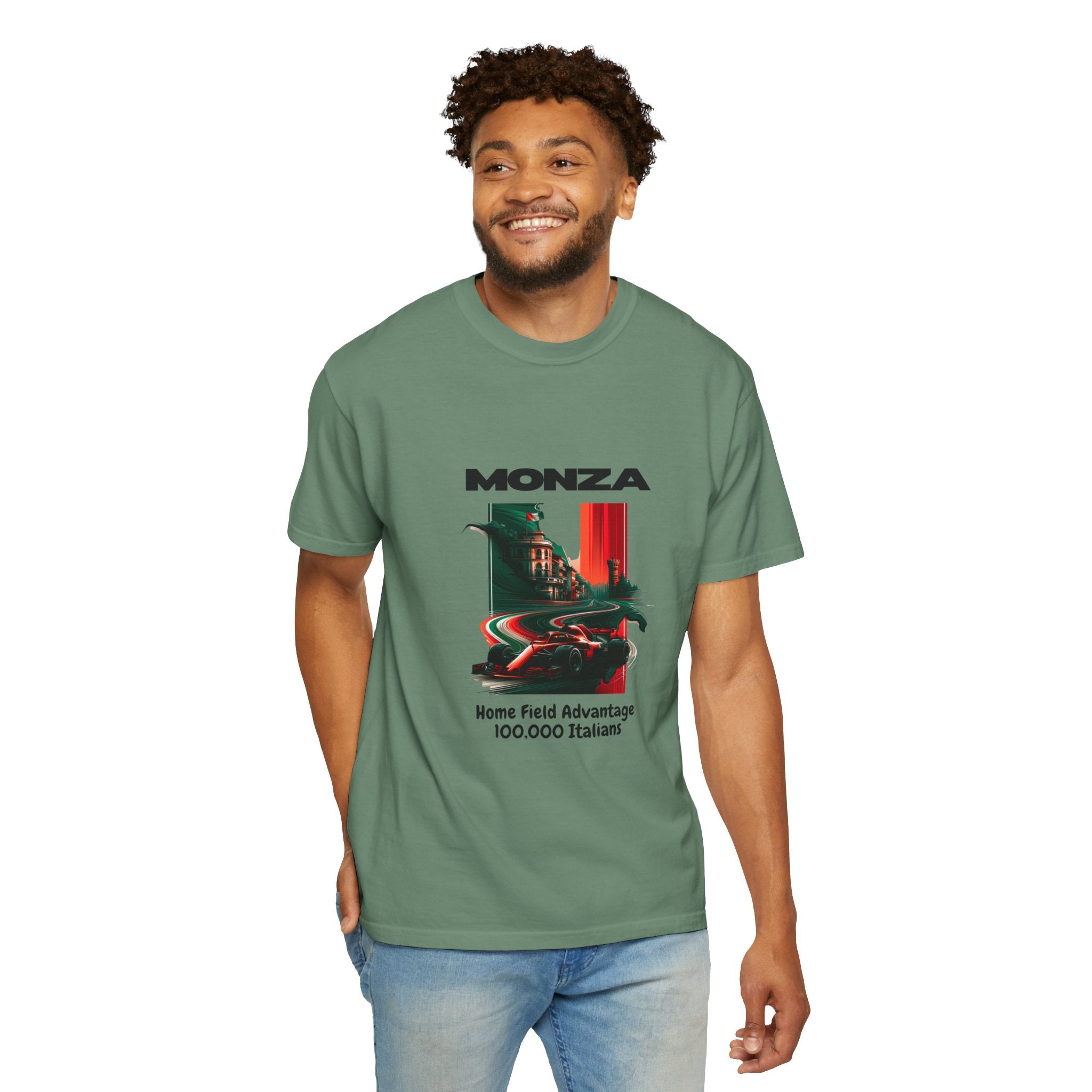 Monza Vintage Racing T-Shirt — "Home Field Advantage" Italian Circuit Tee - Multicolor