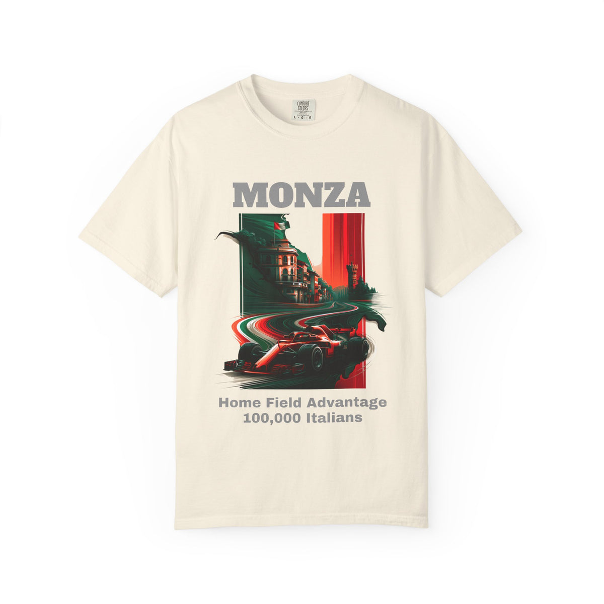 Monza Grand Prix T-Shirt | Home Field Advantage - 100,000 Italians | Heavy-Weight Classic Tee (Unisex Fit)