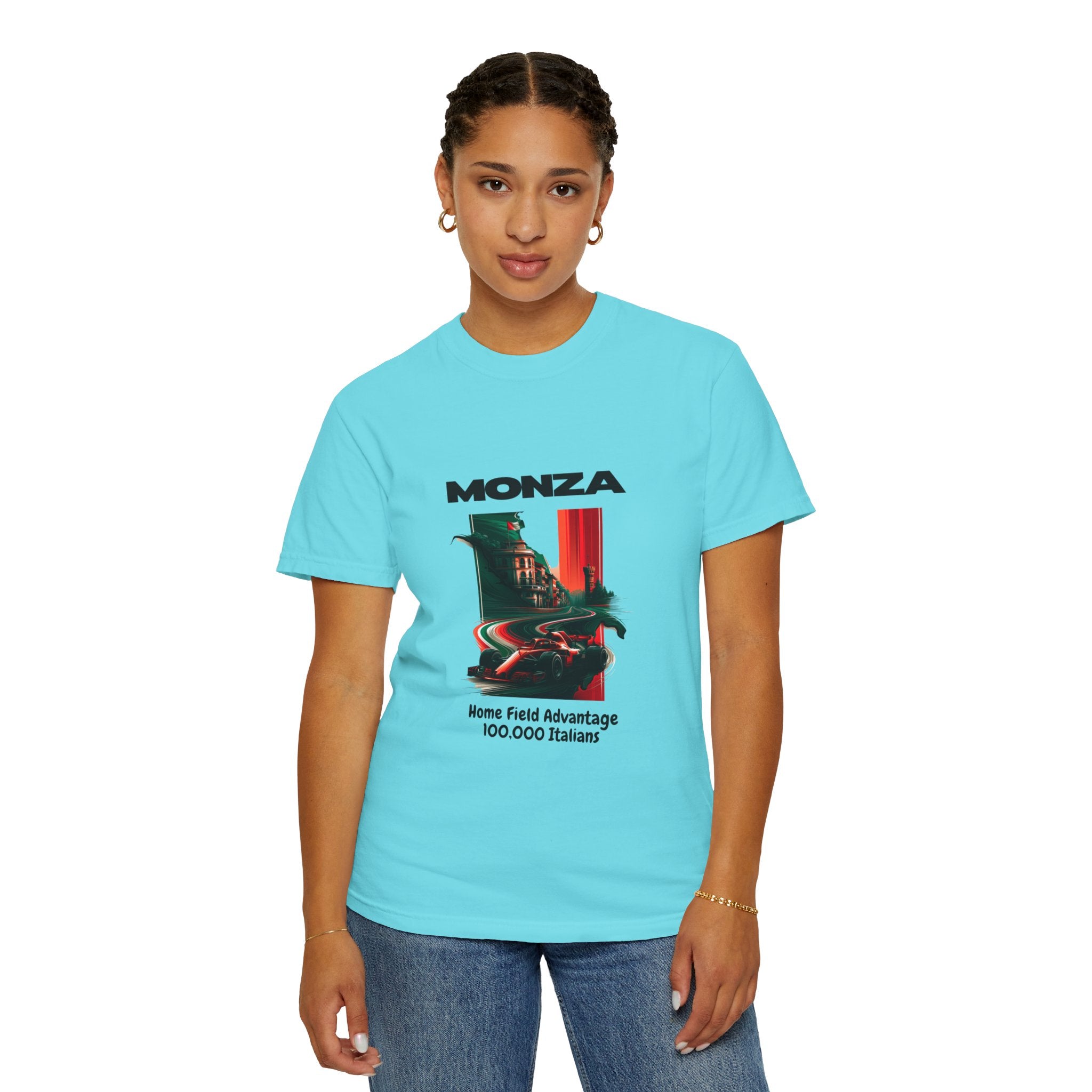 Monza Vintage Racing T-Shirt — "Home Field Advantage" Italian Circuit Tee - Multicolor