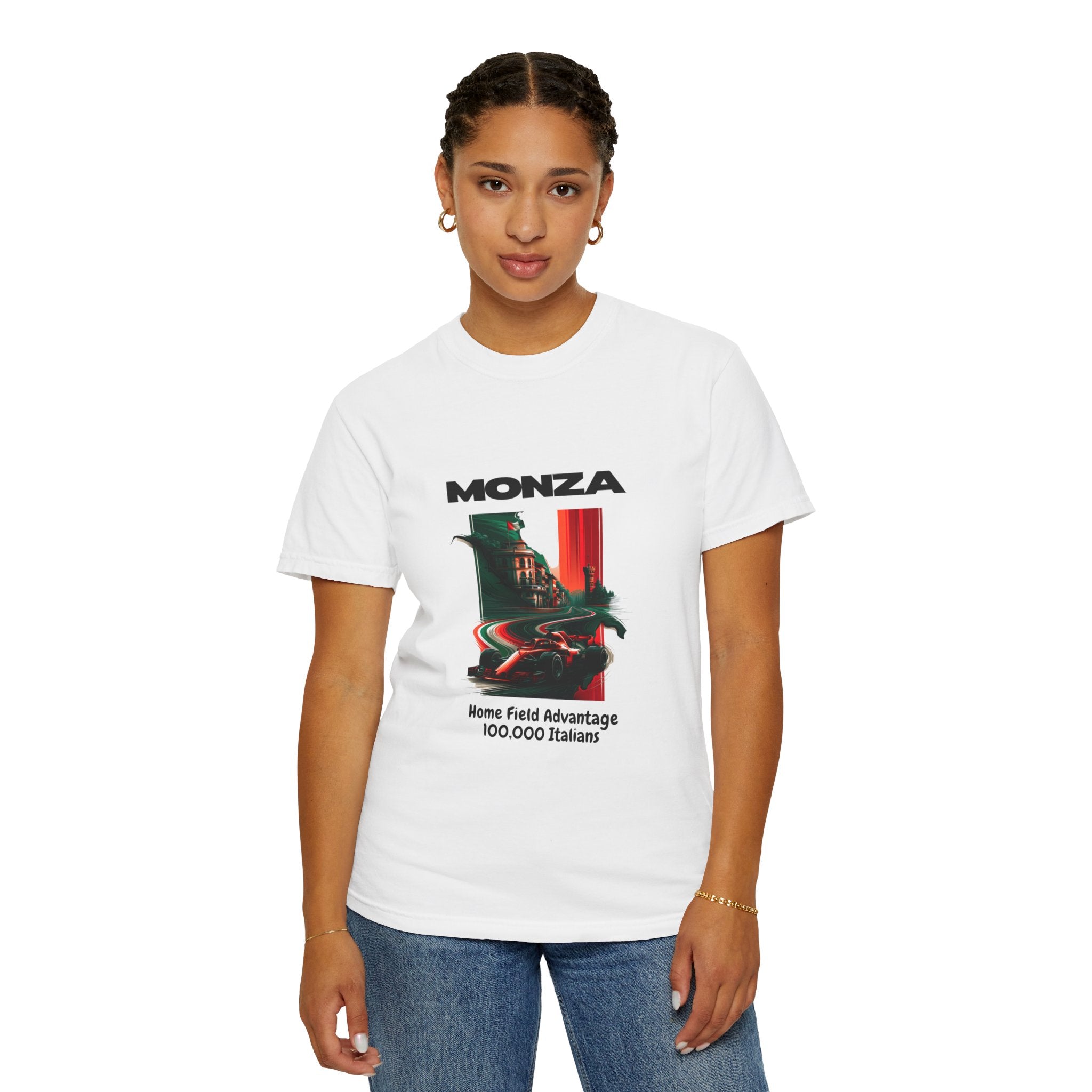 Monza Vintage Racing T-Shirt — "Home Field Advantage" Italian Circuit Tee - Multicolor