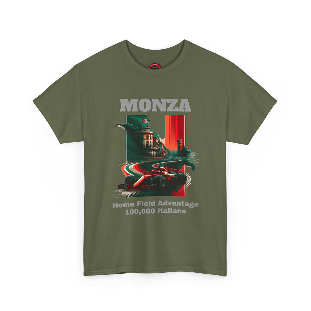 Monza Grand Prix T-Shirt | Home Field Advantage - 100,000 Italians | Traditional-Weight Classic Tee (Unisex Fit)
