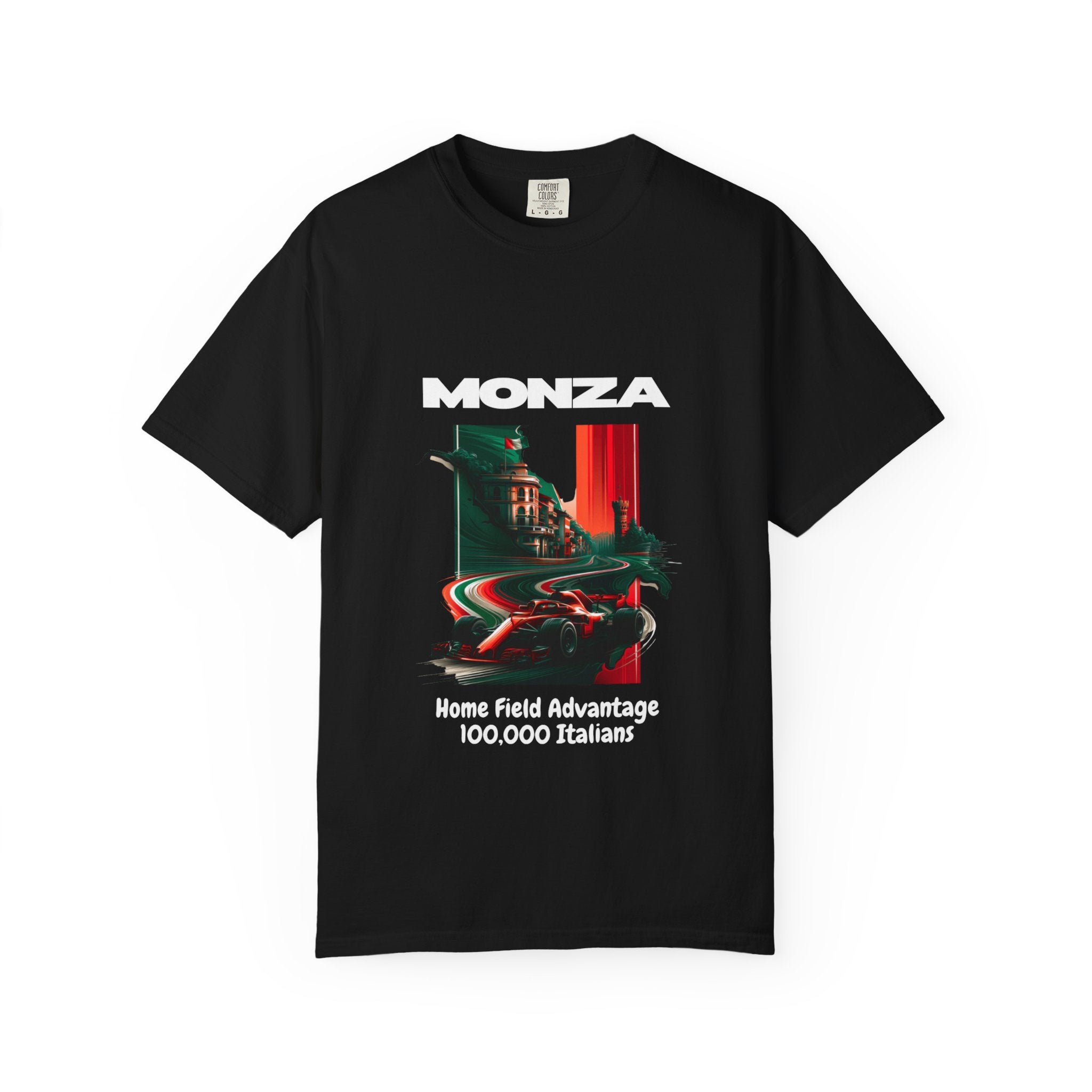 Monza Grand Prix T-Shirt | Home Field Advantage - 100,000 Italians | Black HEAVYWEIGHT Classic Tee