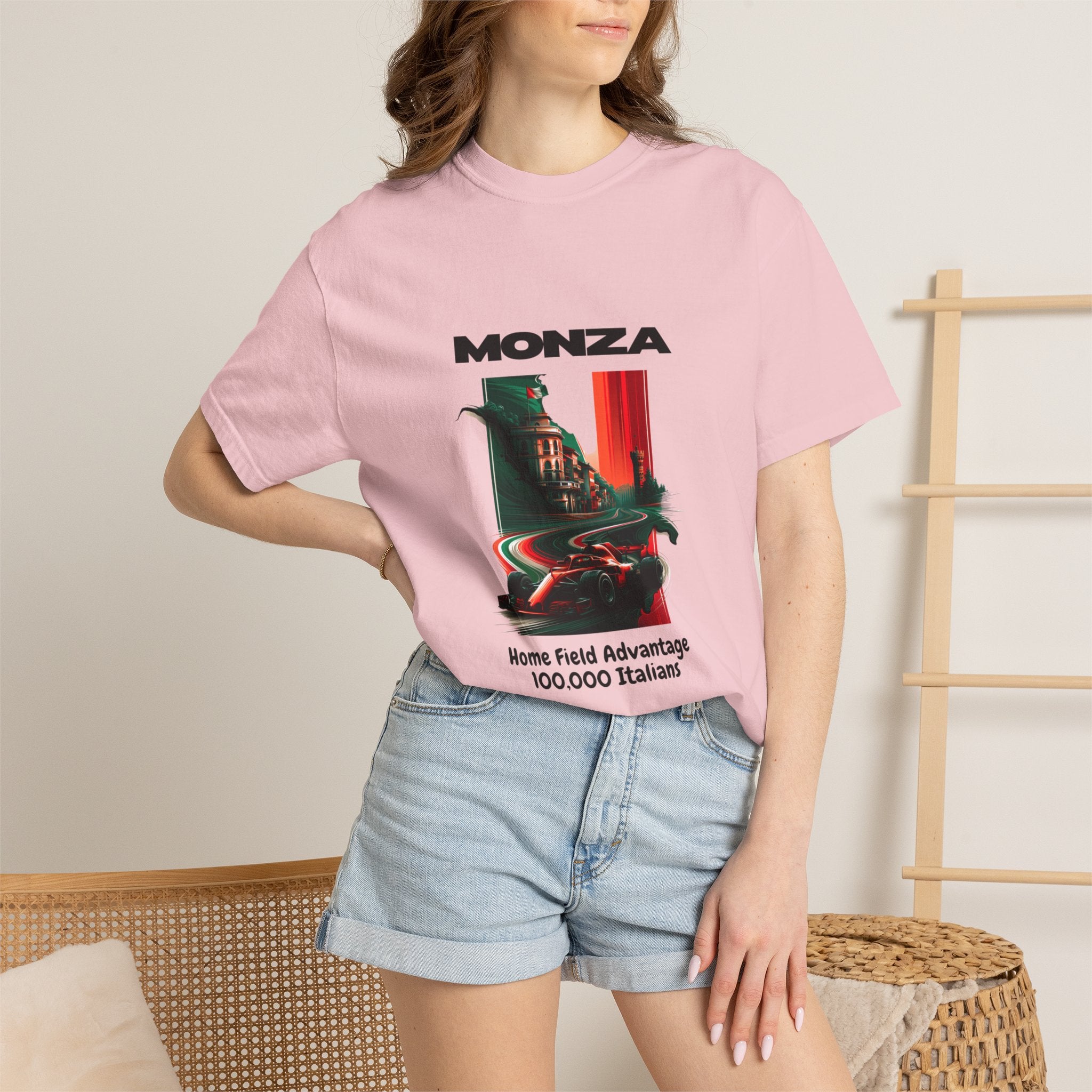 Monza Grand Prix T-Shirt | Home Field Advantage - 100,000 Italians | Heavyweight Classic Tee
