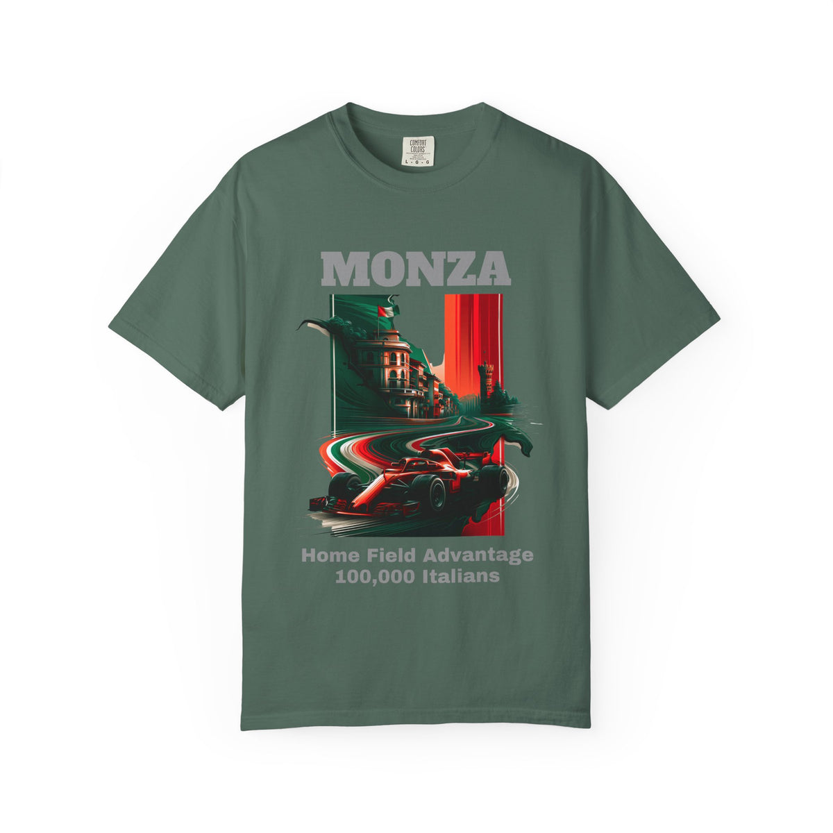 Monza Grand Prix T-Shirt | Home Field Advantage - 100,000 Italians | Heavy-Weight Classic Tee (Unisex Fit)
