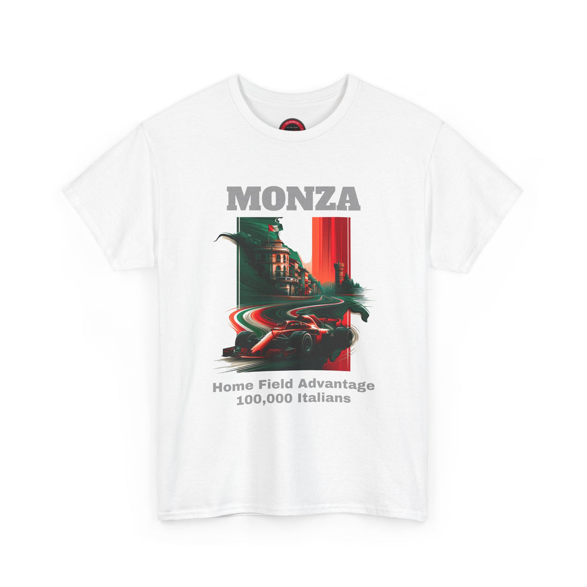 Monza Grand Prix T-Shirt | Home Field Advantage - 100,000 Italians | Traditional-Weight Classic Tee (Unisex Fit)