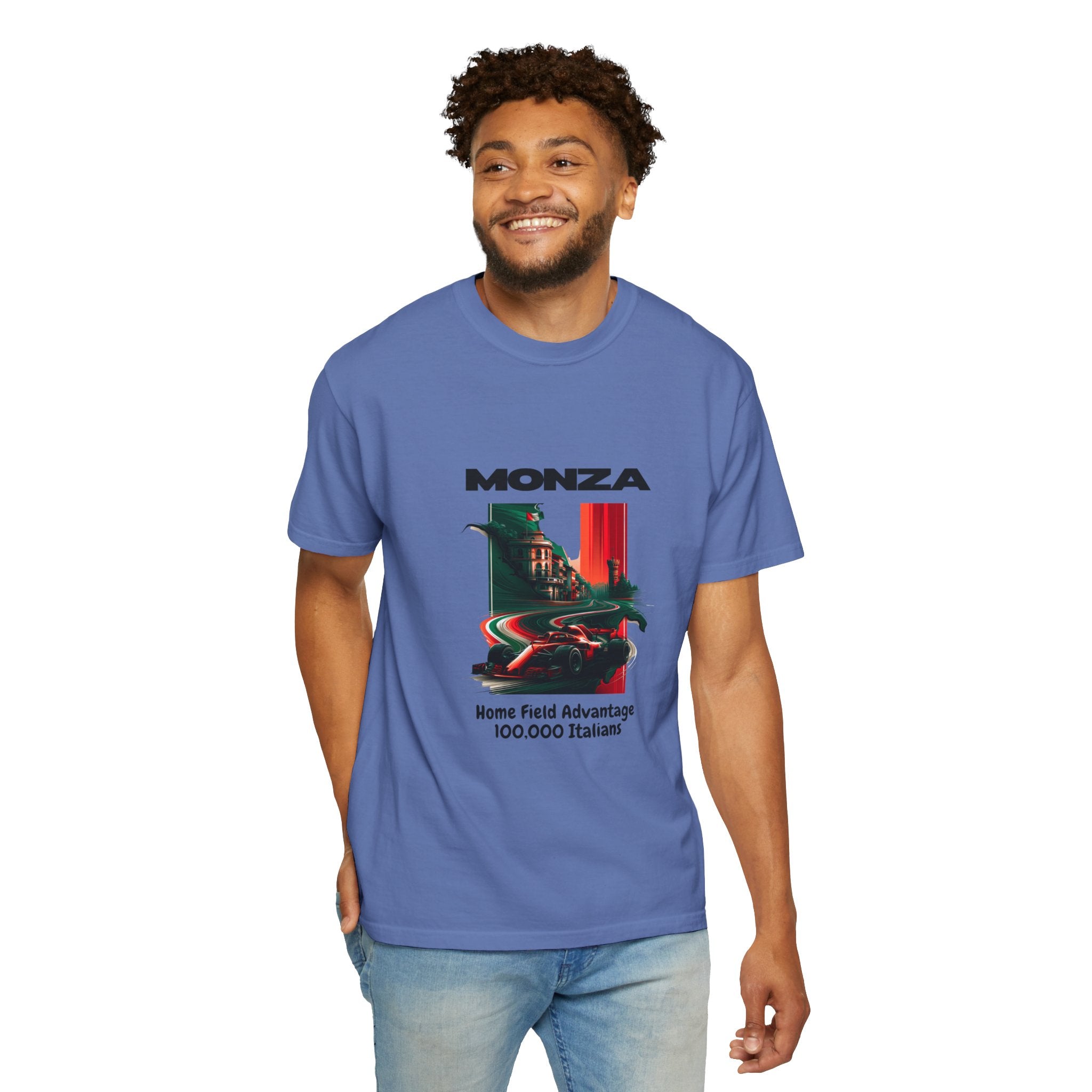Monza Vintage Racing T-Shirt — "Home Field Advantage" Italian Circuit Tee - Multicolor