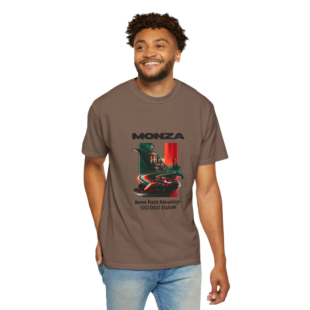 Monza Vintage Racing T-Shirt — "Home Field Advantage" Italian Circuit Tee - Multicolor