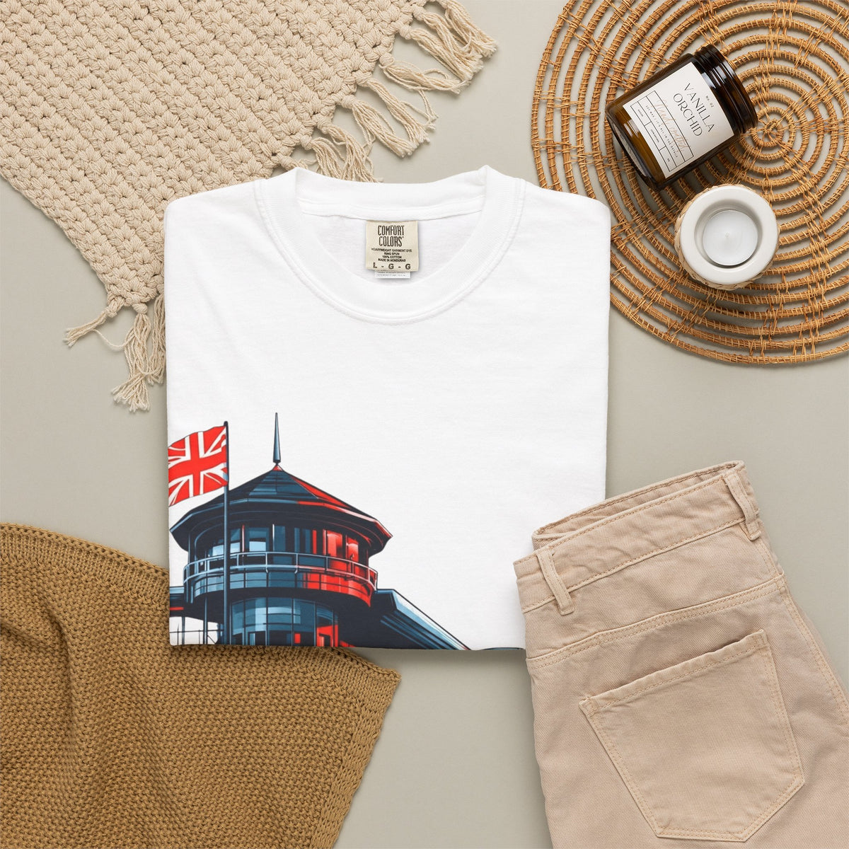 Vintage Racecar T-Shirt — "Rain or Shine — Flat Out" Racing Graphic