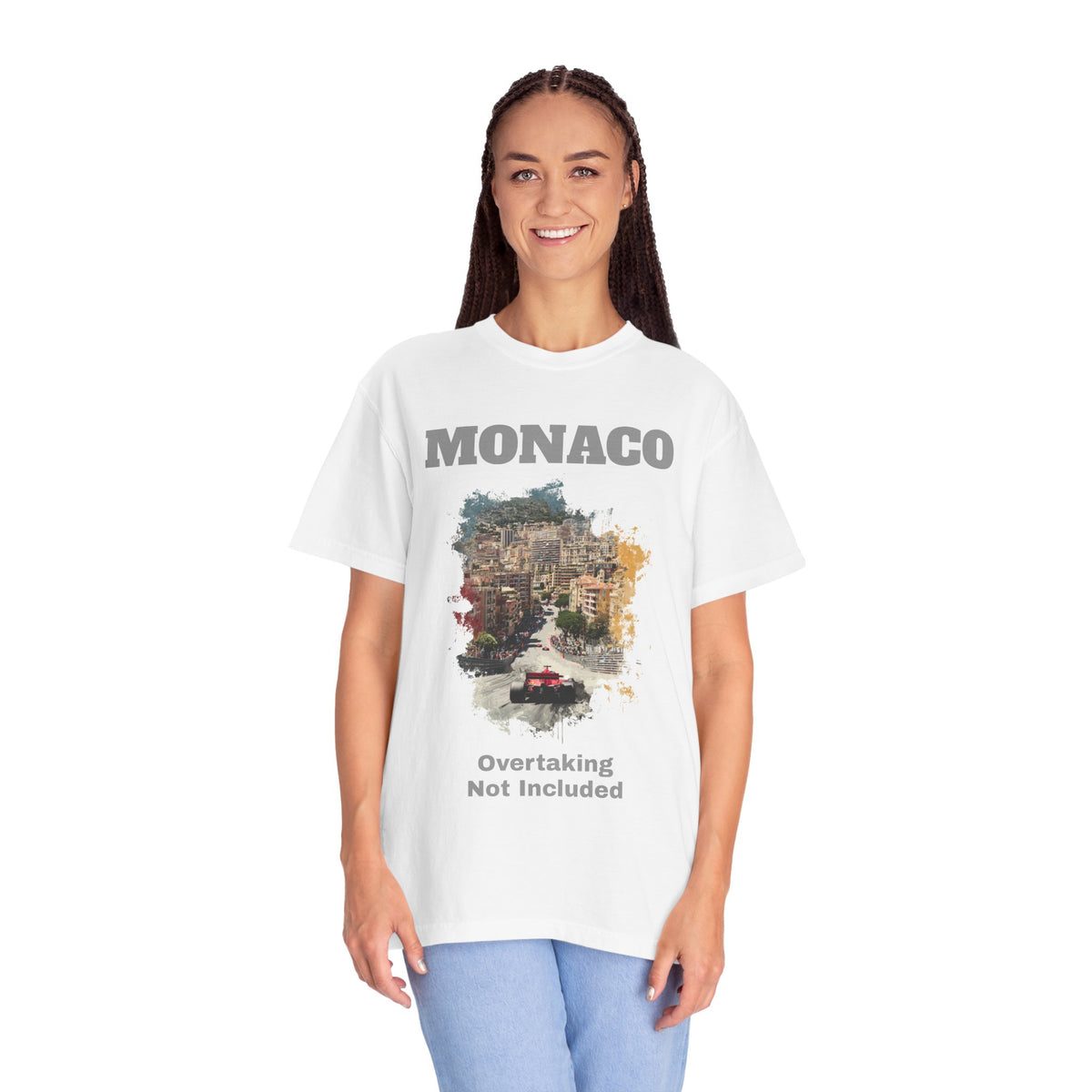 Monaco Grand Prix T-Shirt | Overtaking Not Included - Heavy-Weight Classic Tee
