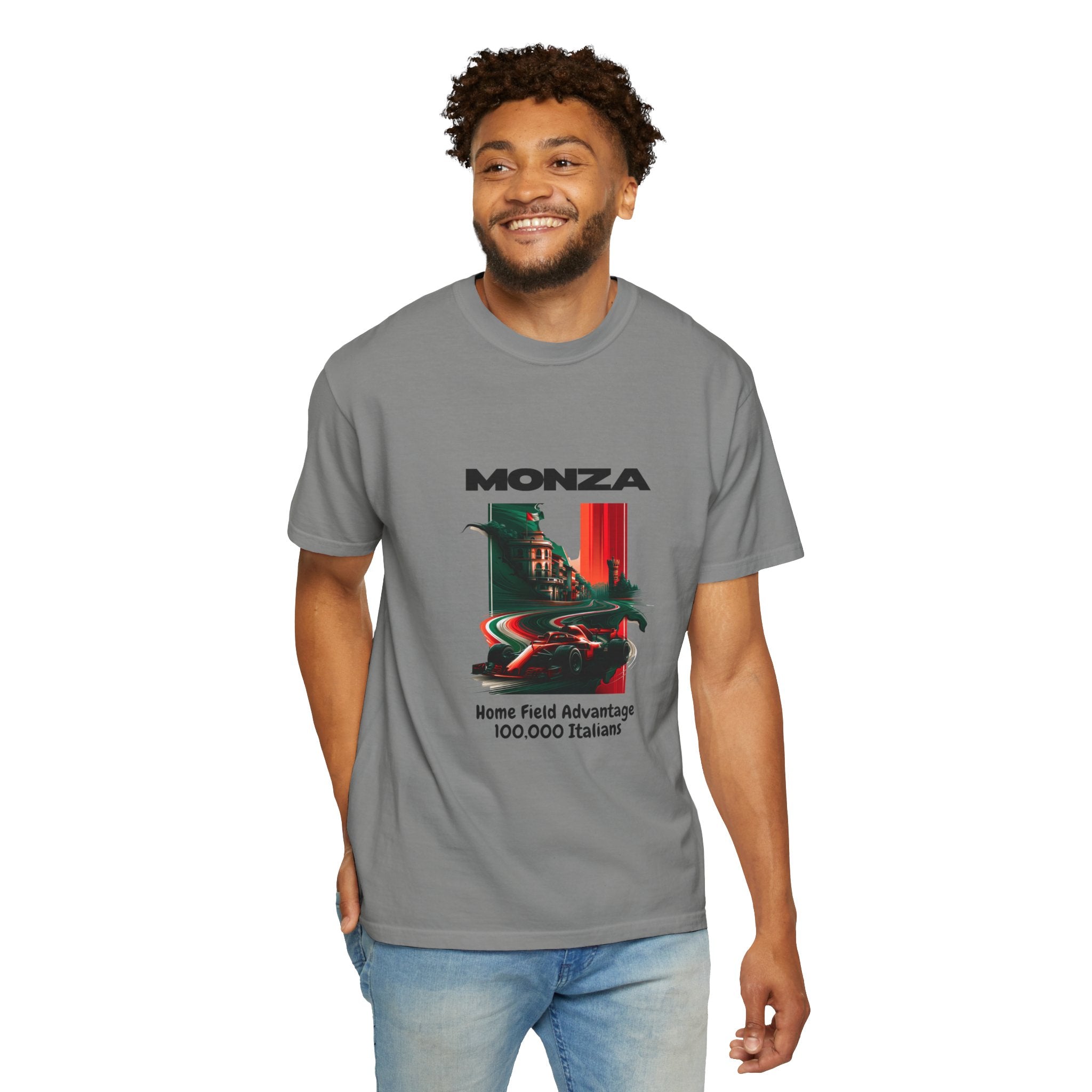 Monza Vintage Racing T-Shirt — "Home Field Advantage" Italian Circuit Tee - Multicolor